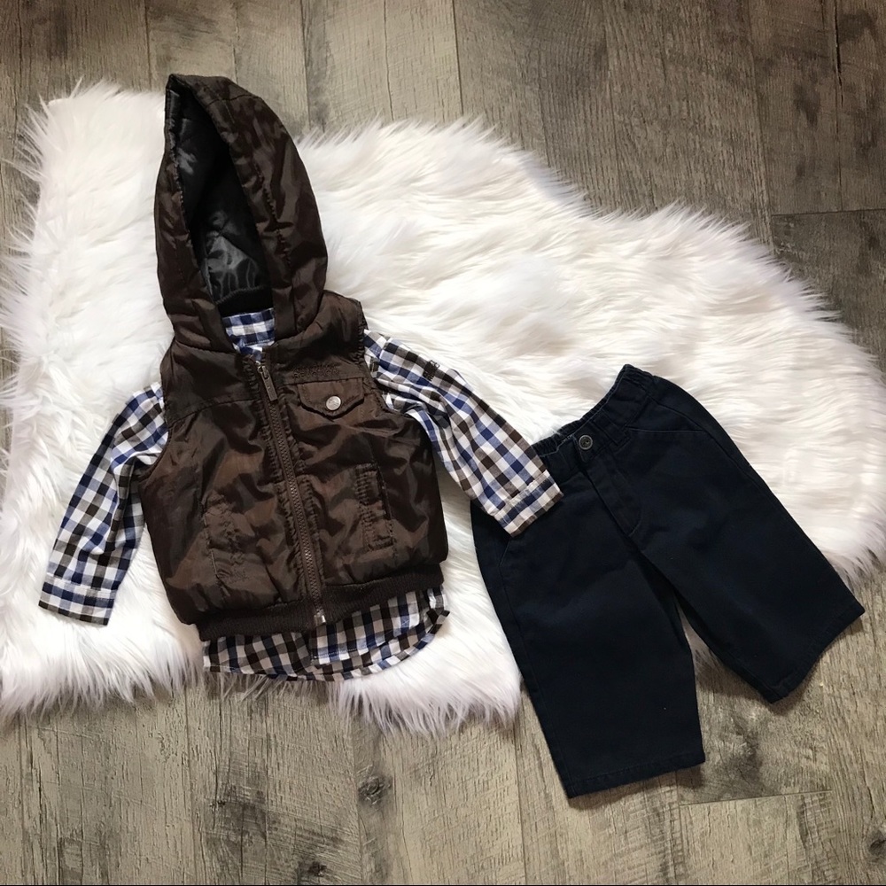 C.P pants & Kenneth Cole vest set 6/9 months